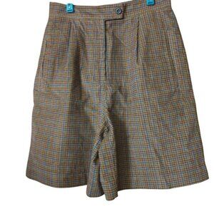 Liz Sport Women's Size 6 Plaid Pleaded Shorts Preppy Golf Classic Bermuda